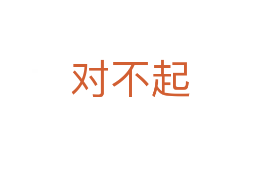 對(duì)不起